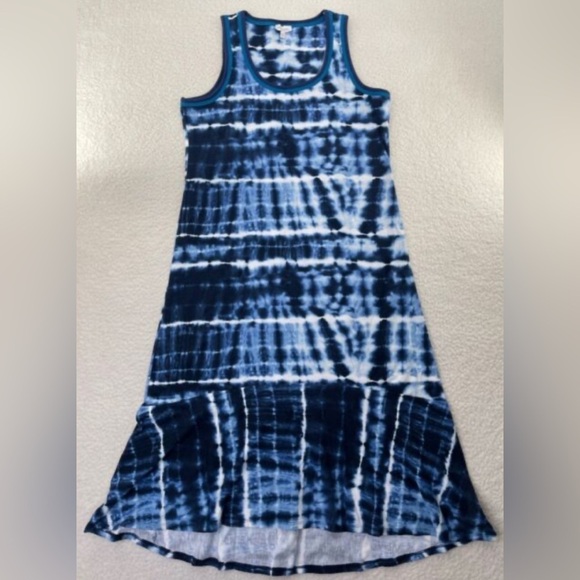 Ella Moss Dresses & Skirts - 🎁 NWT ELLA MOSS Juniors Navy Tie Dye Sylvia Midi Hi Low Sleeveless dress…